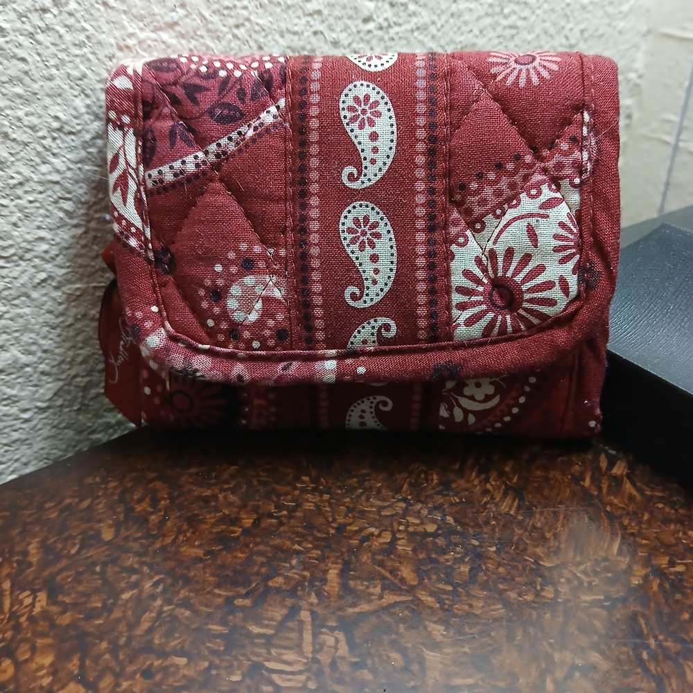 Vera Bradley Red Paisley Quilted Wallet